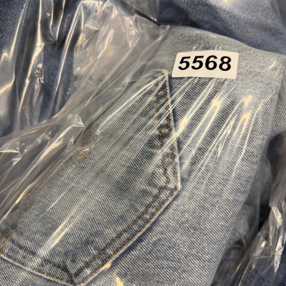 Levis 505 Regular Fit Straight Leg Jeans Light Wash Distressed Mens 40x29 5568 - Picture 5 of 5
